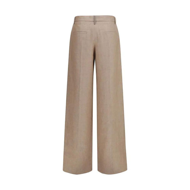 Brunello Cucinelli Sample Sale | Brunello Cucinelli Beige Linen Casual Pants - | Designer outlet