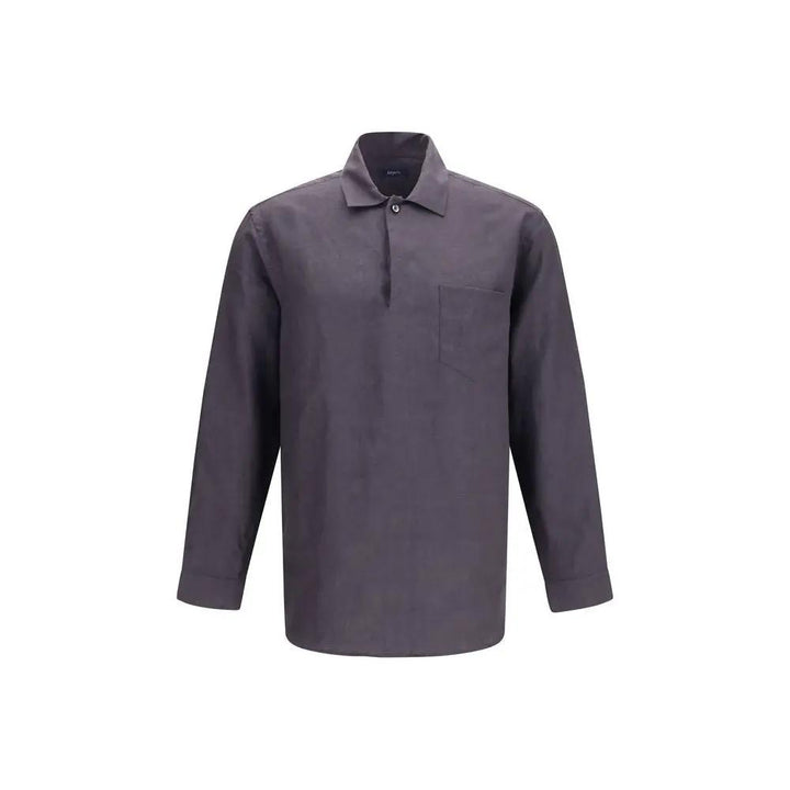 Deperlu Sample Sale | Deperlu Gray Linen Shirt - | Designer outlet