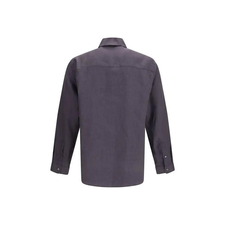 Deperlu Sample Sale | Deperlu Gray Linen Shirt - | Designer outlet