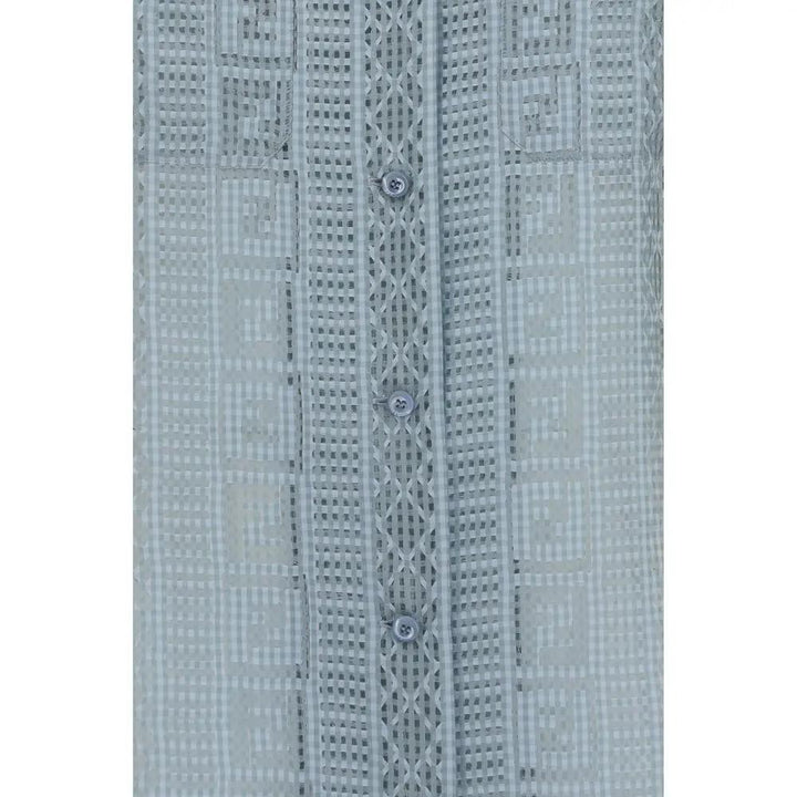 Fendi Sample Sale | Fendi Blue Silk Dress Shirt - | Designer outlet