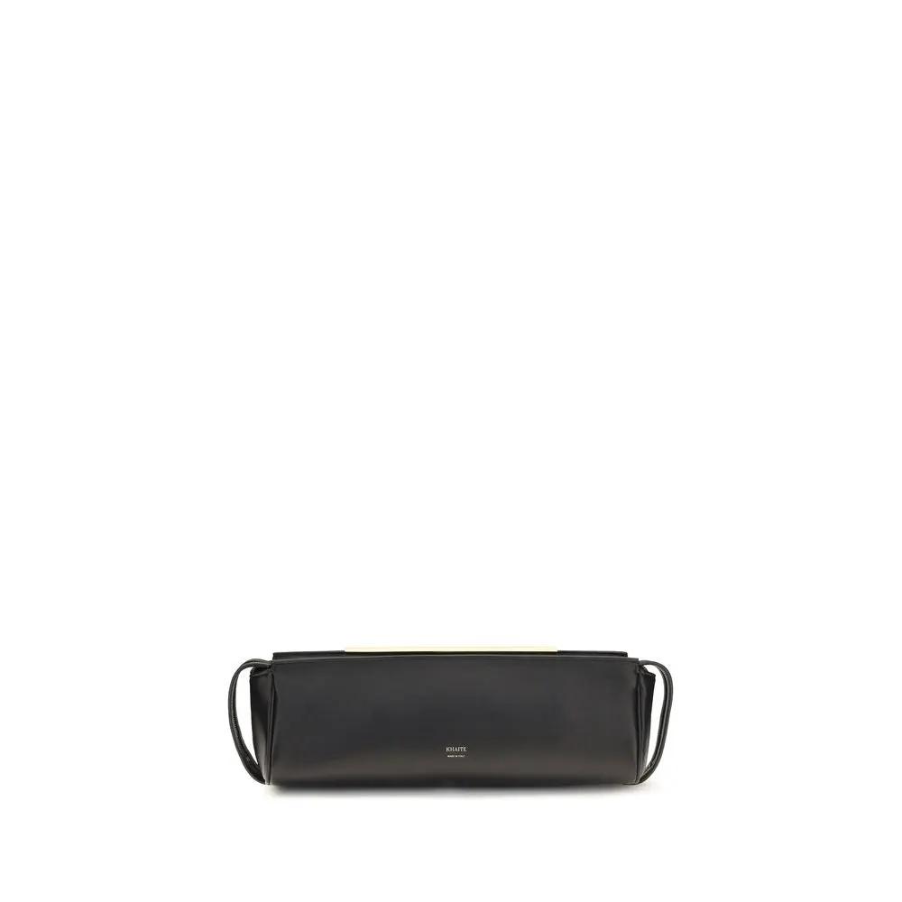 Khaite Sample Sale | Khaite Black Calf Leather Bos Taurus Clutch Bag - | Designer outlet