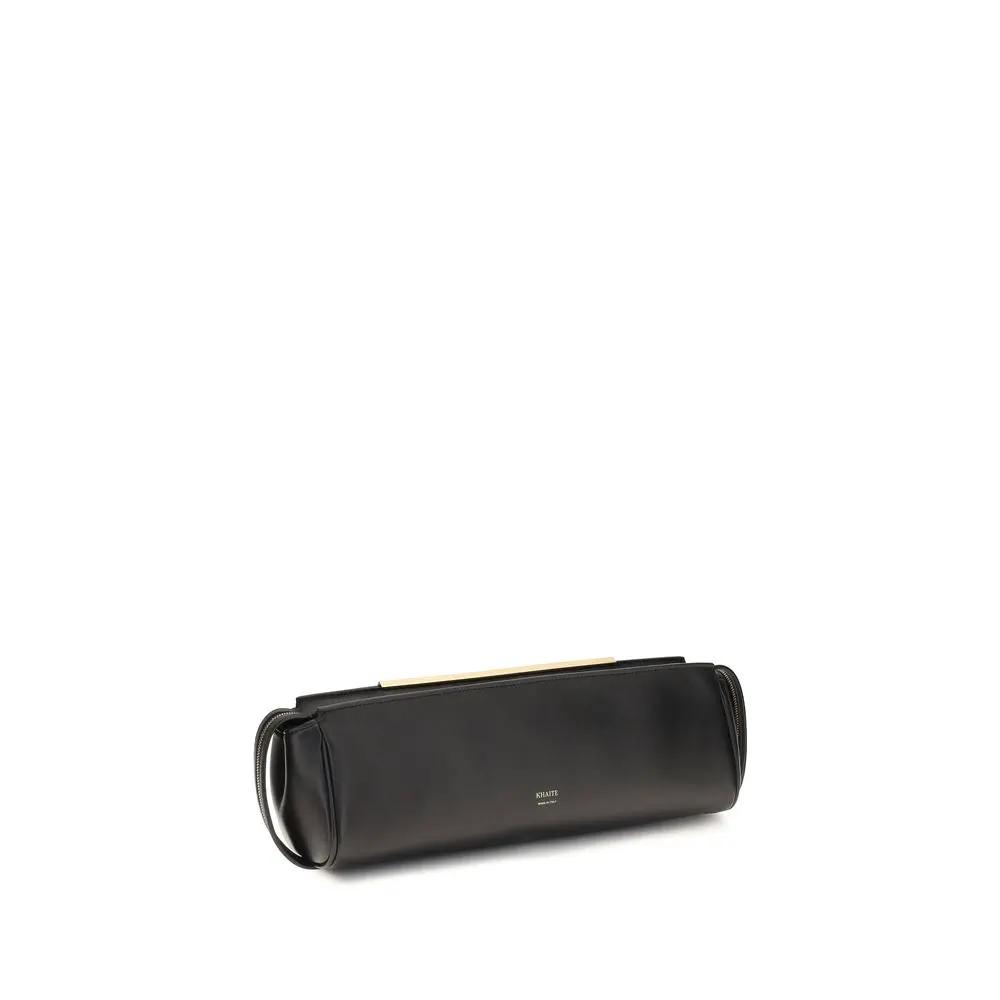Khaite Sample Sale | Khaite Black Calf Leather Bos Taurus Clutch Bag - | Designer outlet