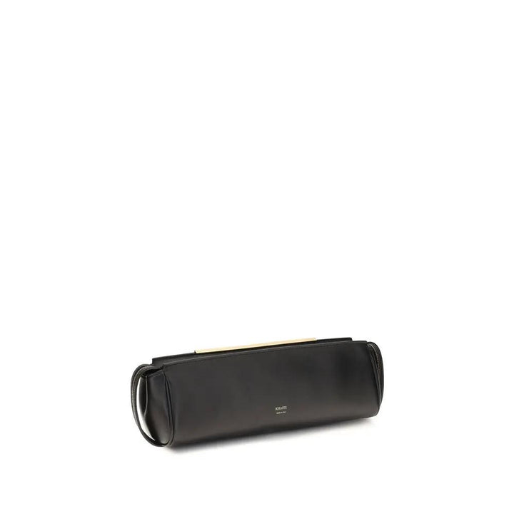 Khaite Sample Sale | Khaite Black Calf Leather Bos Taurus Clutch Bag - | Designer outlet