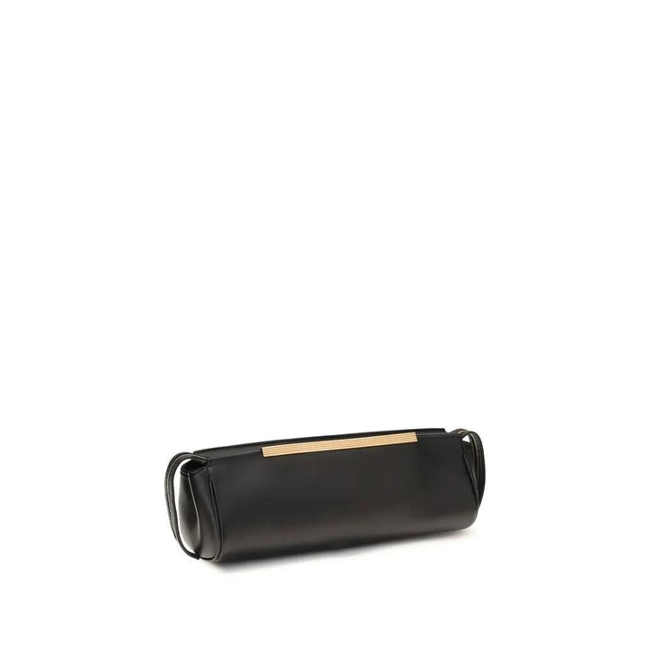 Khaite Sample Sale | Khaite Black Calf Leather Bos Taurus Clutch Bag - | Designer outlet