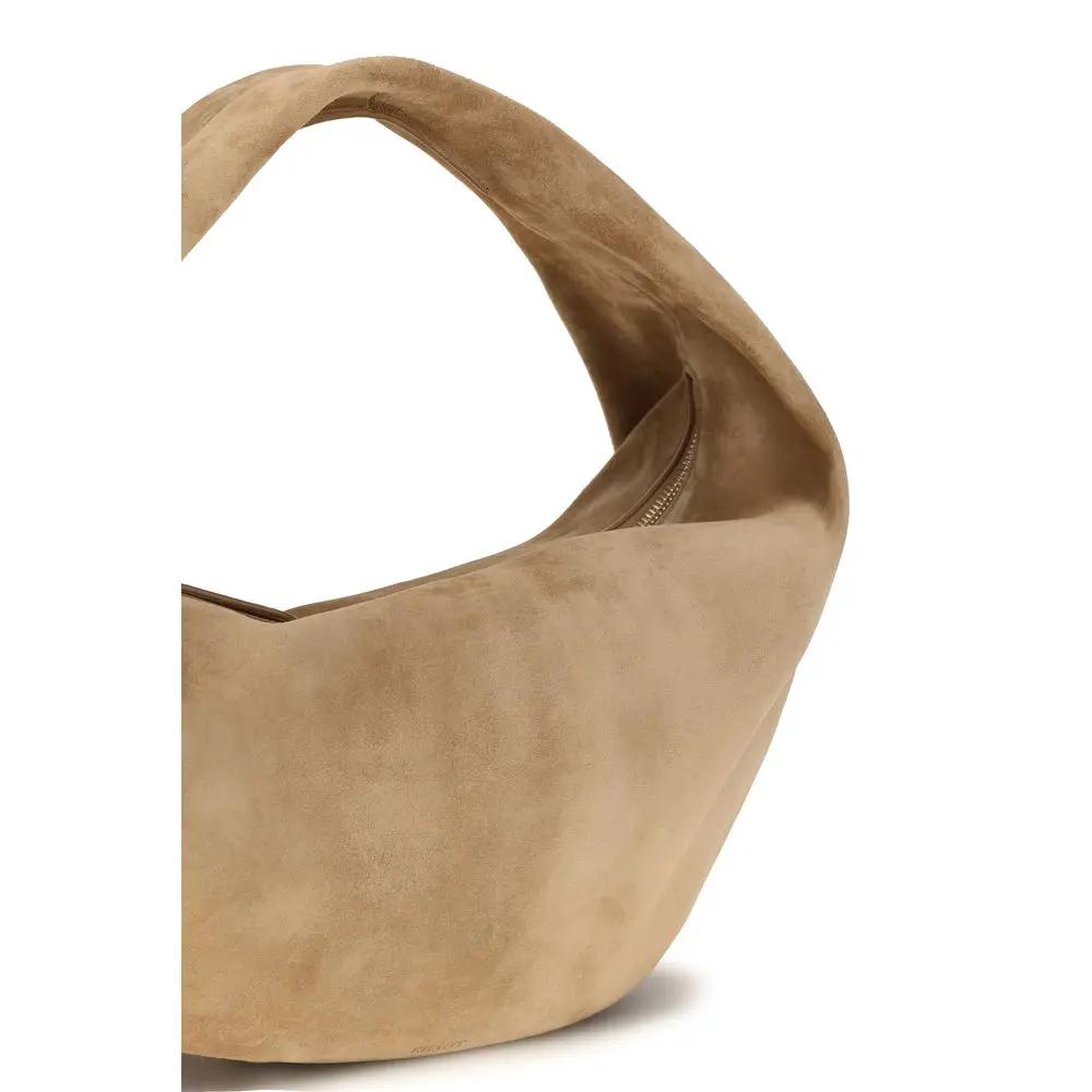 Khaite Sample Sale | Khaite Beige Calf Leather Bos Taurus Shoulder Bag - | Designer outlet