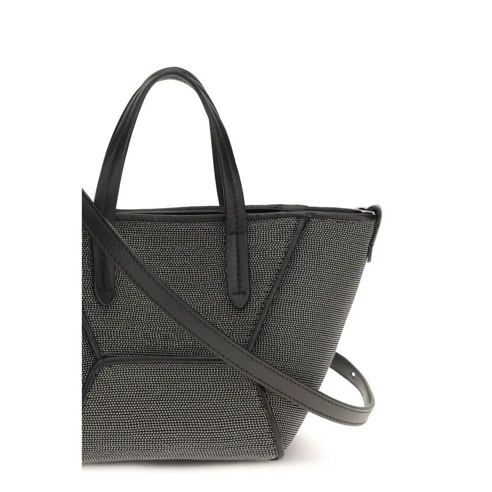 Brunello Cucinelli Sample Sale | Brunello Cucinelli Black Calf Leather Bos Taurus Shoulder Bag - | Designer outlet
