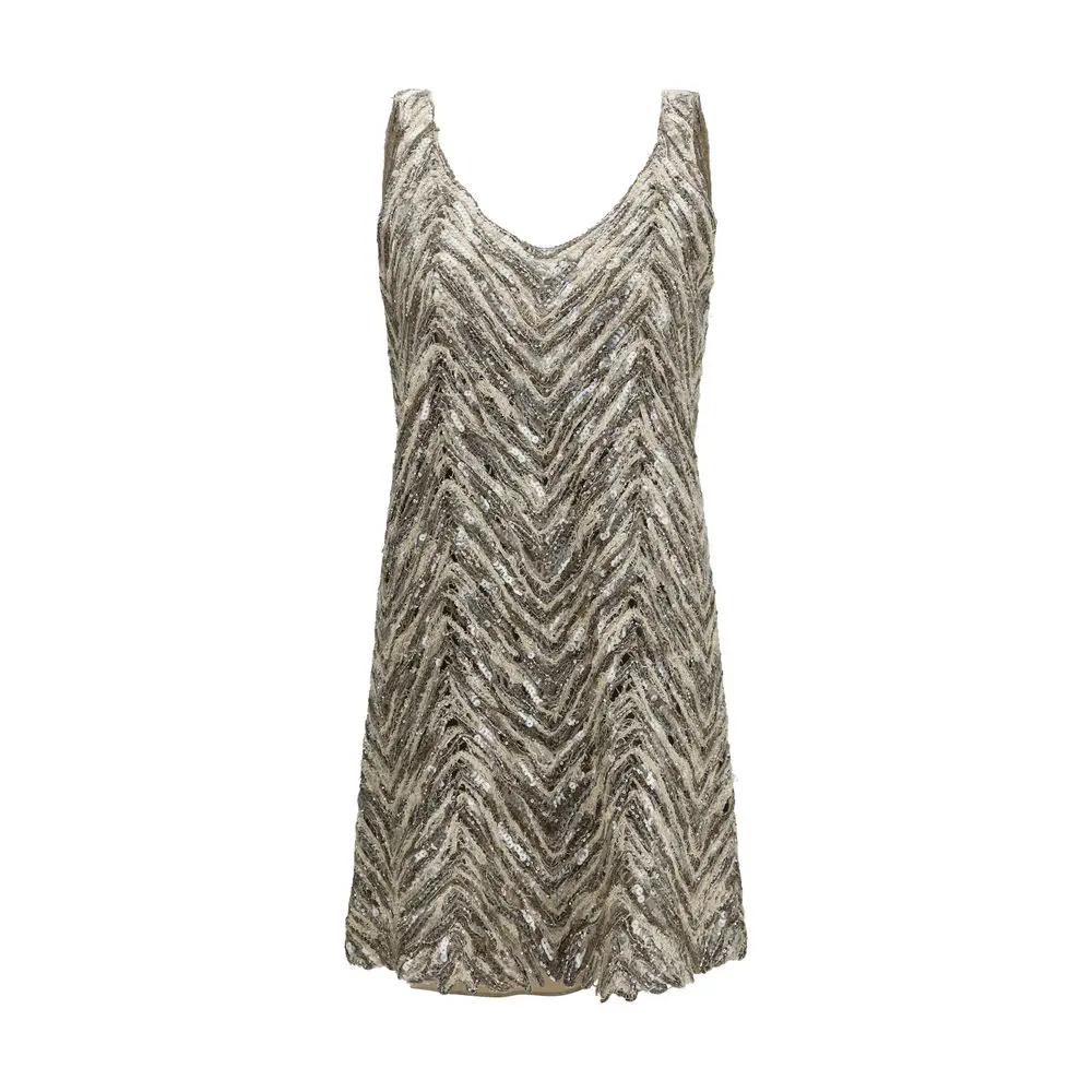 Brunello Cucinelli Sample Sale | Brunello Cucinelli Beige Paper Cocktail Dress - | Designer outlet