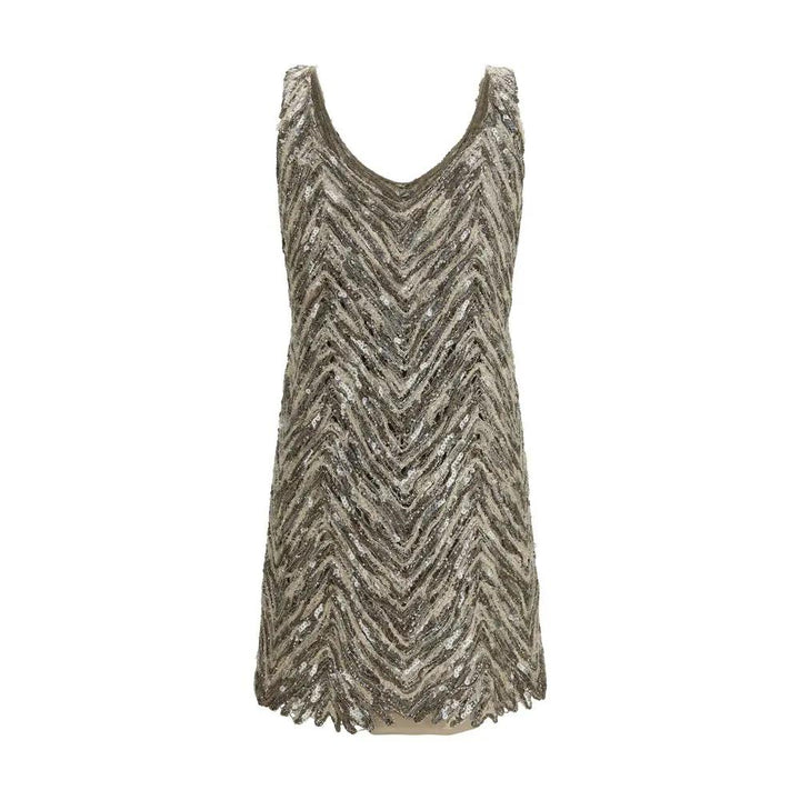 Brunello Cucinelli Sample Sale | Brunello Cucinelli Beige Paper Cocktail Dress - | Designer outlet