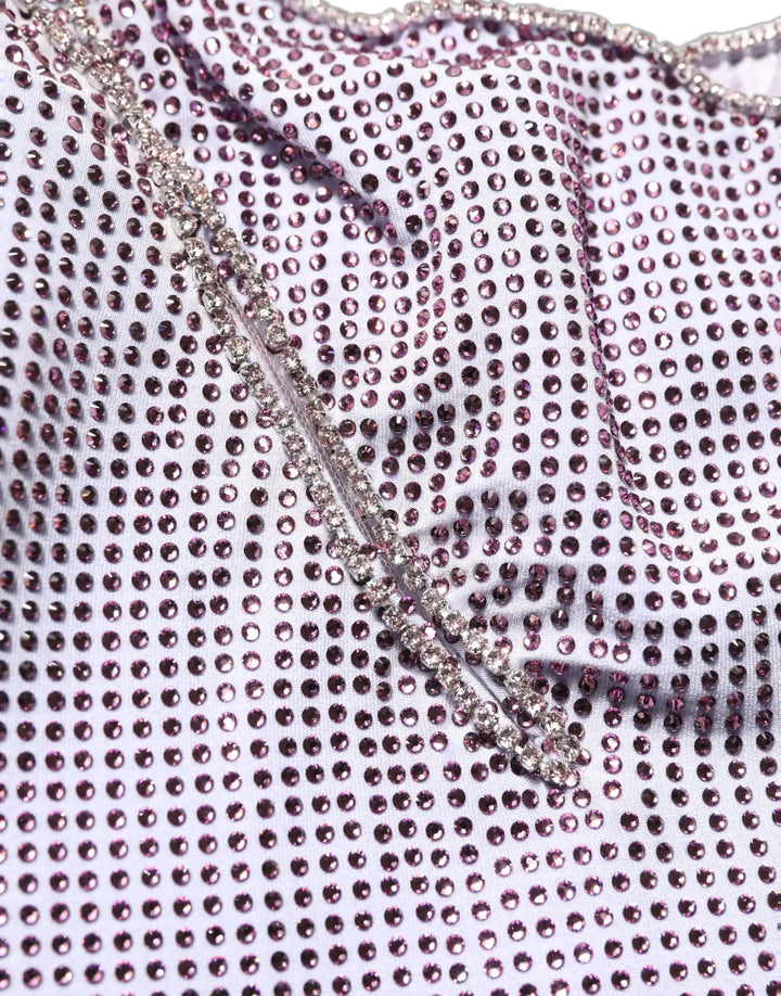 Dolce & Gabbana Sample Sale | Dolce & Gabbana Purple Crystal OneShoulder EveningGown Dress - | Designer outlet