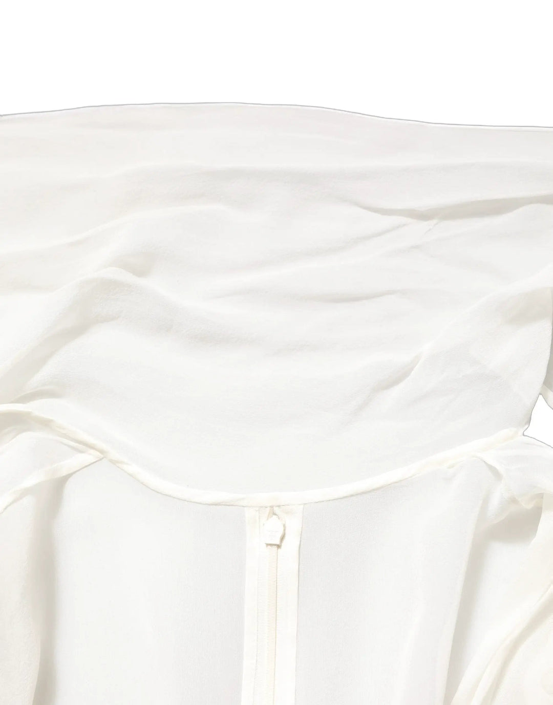 Dolce &amp; Gabbana Sample Sale | Dolce &amp; Gabbana White Silk Sheer Draped Long Gown Dress - | Designer outlet