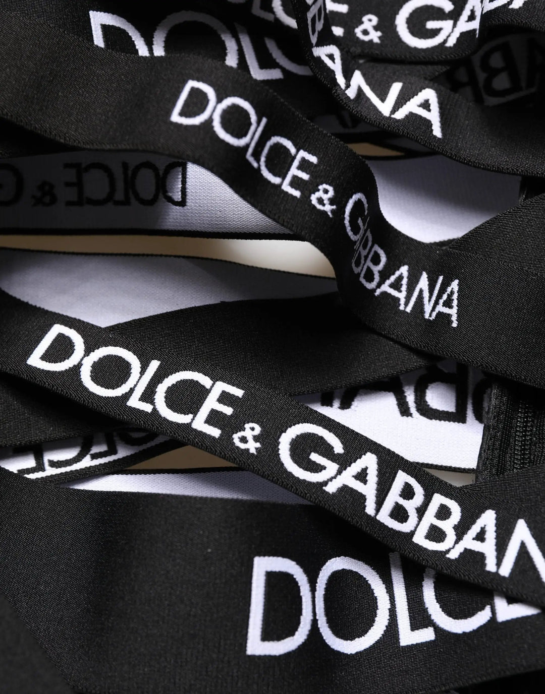 Dolce & Gabbana Sample Sale | Dolce & Gabbana Black Logo Tape Cut Out Skinny High Waist Pants - | Designer outlet