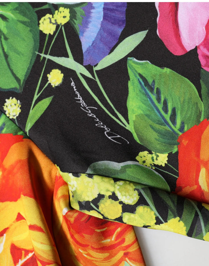 Dolce &amp; Gabbana Sample Sale | Dolce &amp; Gabbana Multicolor Floral Stretch Jersey Leggings Pants - | Designer outlet