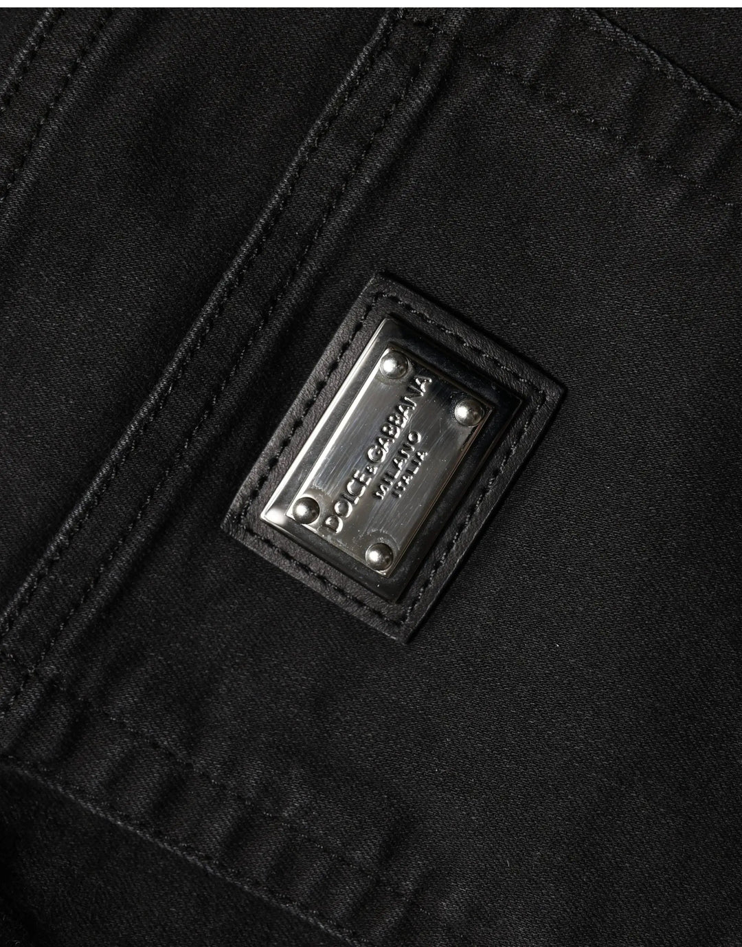 Dolce & Gabbana Sample Sale | Dolce & Gabbana Black Skinny Cotton High Waist Denim Jeans - | Designer outlet