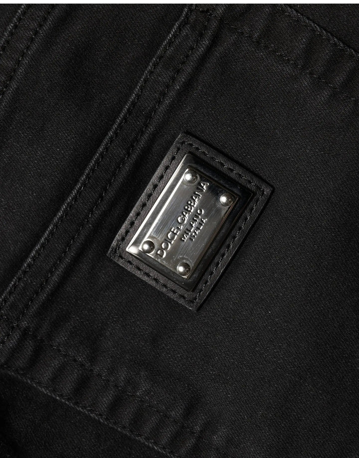 Dolce & Gabbana Sample Sale | Dolce & Gabbana Black Skinny Cotton High Waist Denim Jeans - | Designer outlet