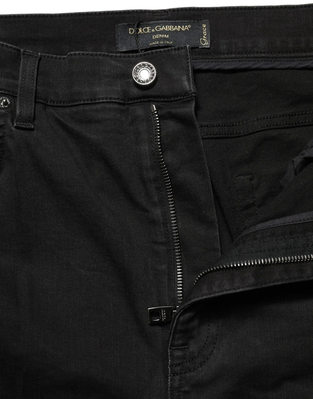 Dolce & Gabbana Sample Sale | Dolce & Gabbana Black Skinny Cotton High Waist Denim Jeans - | Designer outlet