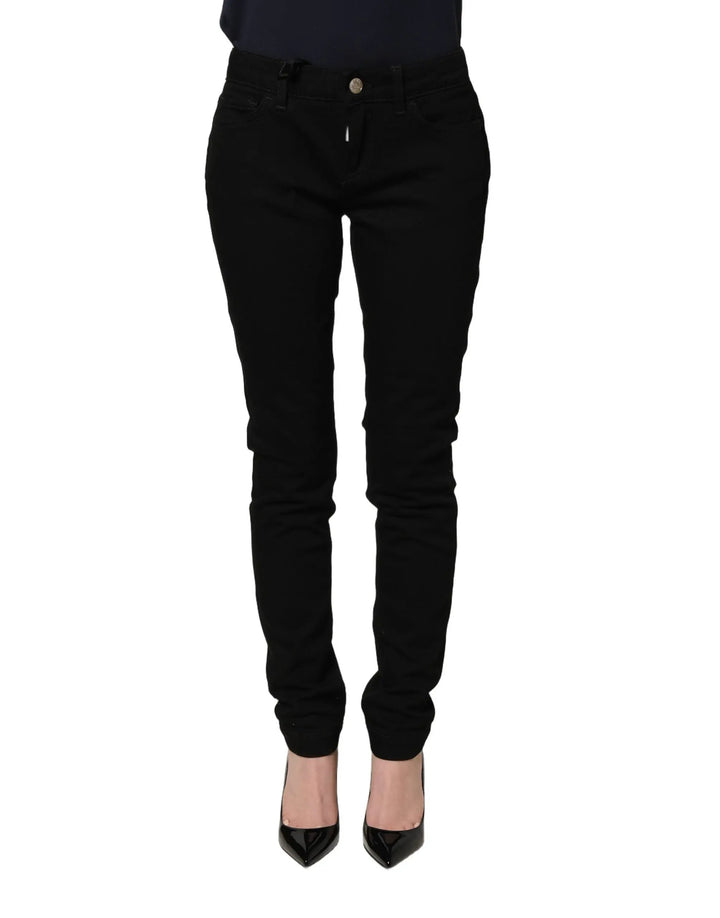 Dolce &amp; Gabbana Sample Sale | Dolce &amp; Gabbana Black Queen Embroidery PRETTY Denim Jeans - | Designer outlet