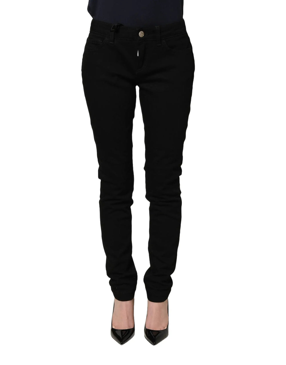 Dolce & Gabbana Sample Sale | Dolce & Gabbana Black Queen Embroidery PRETTY Denim Jeans - | Designer outlet