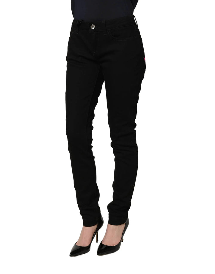 Dolce &amp; Gabbana Sample Sale | Dolce &amp; Gabbana Black Queen Embroidery PRETTY Denim Jeans - | Designer outlet