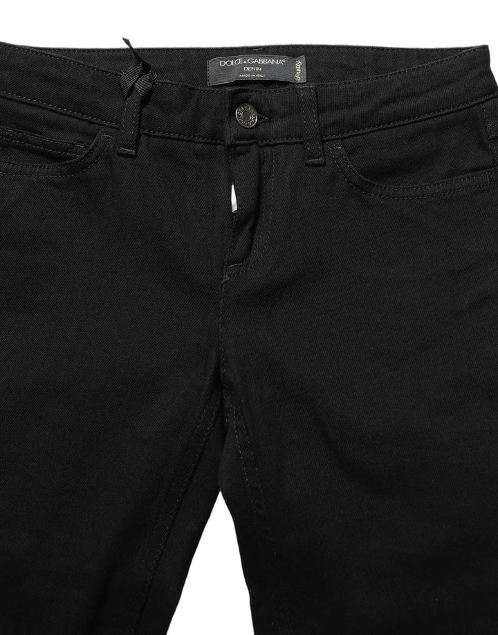 Dolce &amp; Gabbana Sample Sale | Dolce &amp; Gabbana Black Queen Embroidery PRETTY Denim Jeans - | Designer outlet