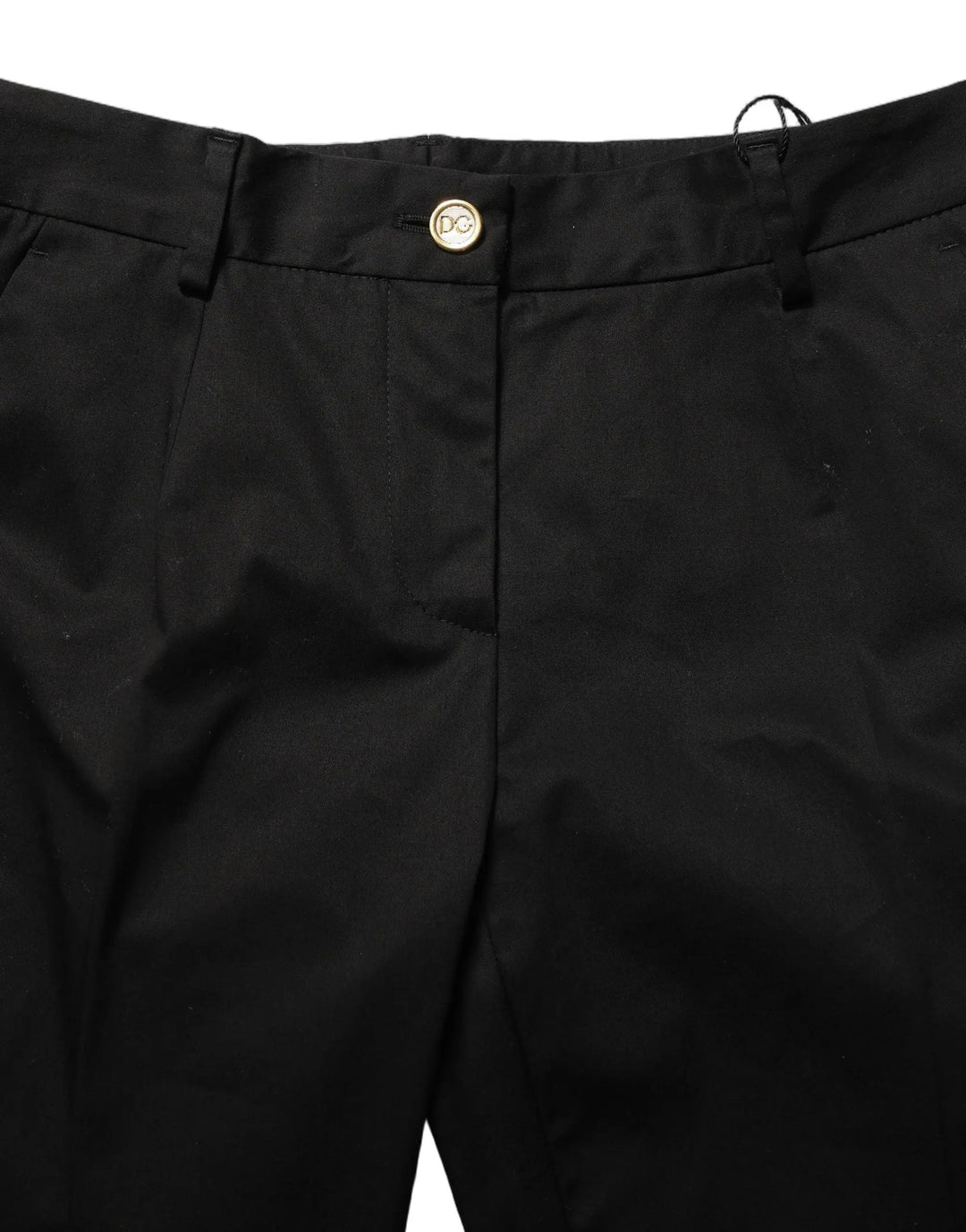 Dolce & Gabbana Sample Sale | Dolce & Gabbana Black Tapered Leg Dress Cotton Trousers Pants - | Designer outlet