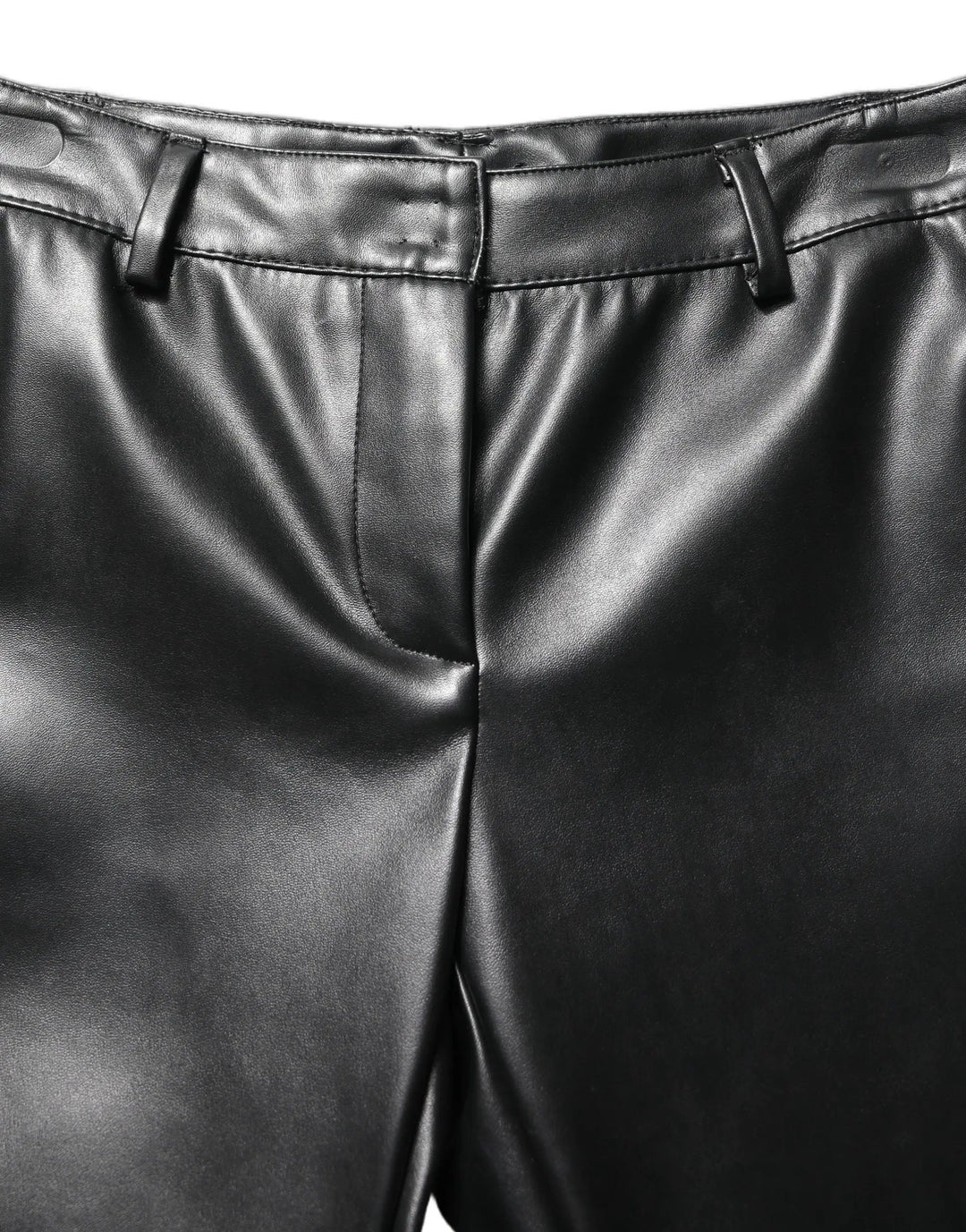 Dolce &amp; Gabbana Sample Sale | Dolce &amp; Gabbana Black PU Leather High Waisted Trouser Pants - | Designer outlet