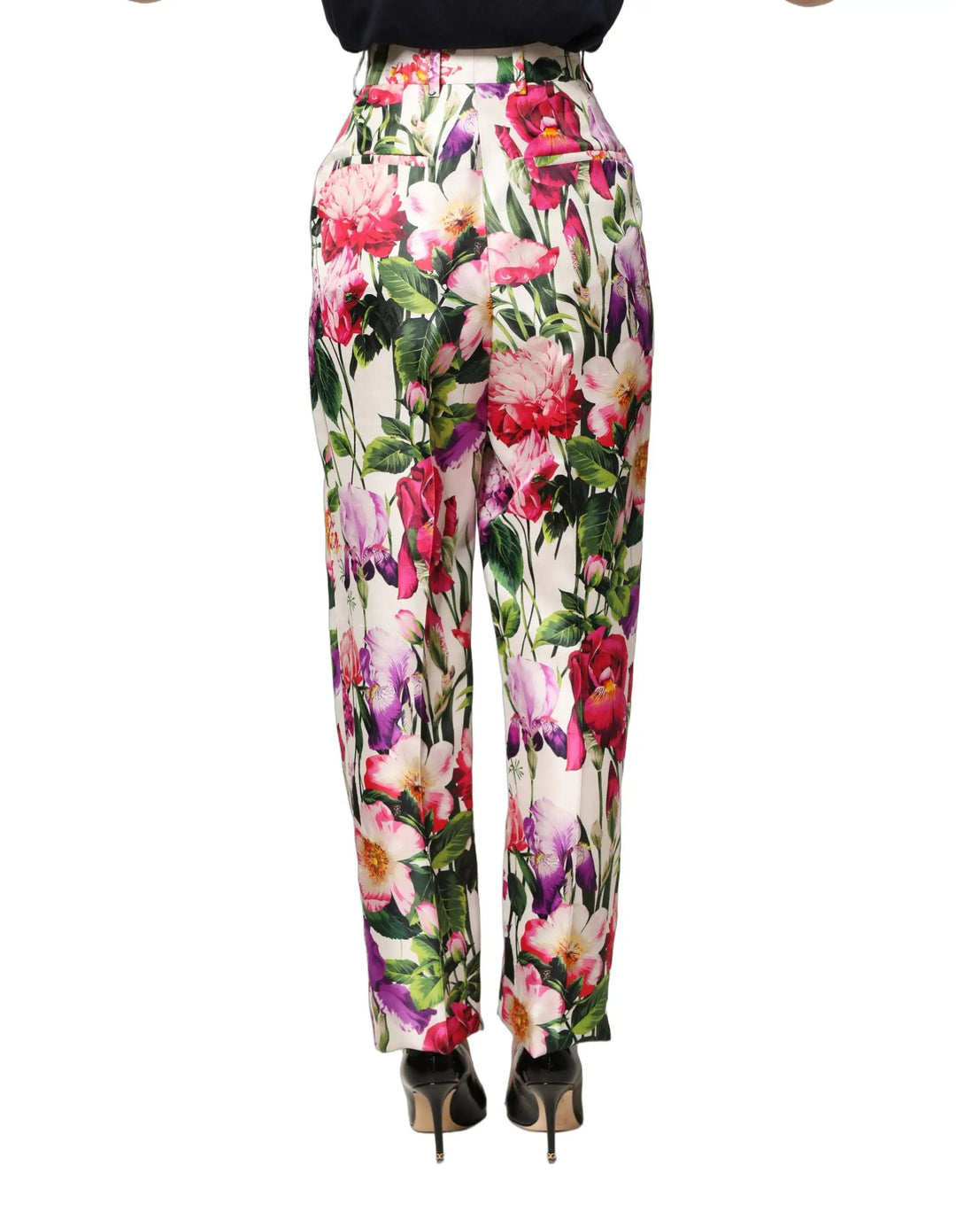 Dolce &amp; Gabbana Sample Sale | Dolce &amp; Gabbana Multicolor Floral Print Tapered Trouser Pants - | Designer outlet