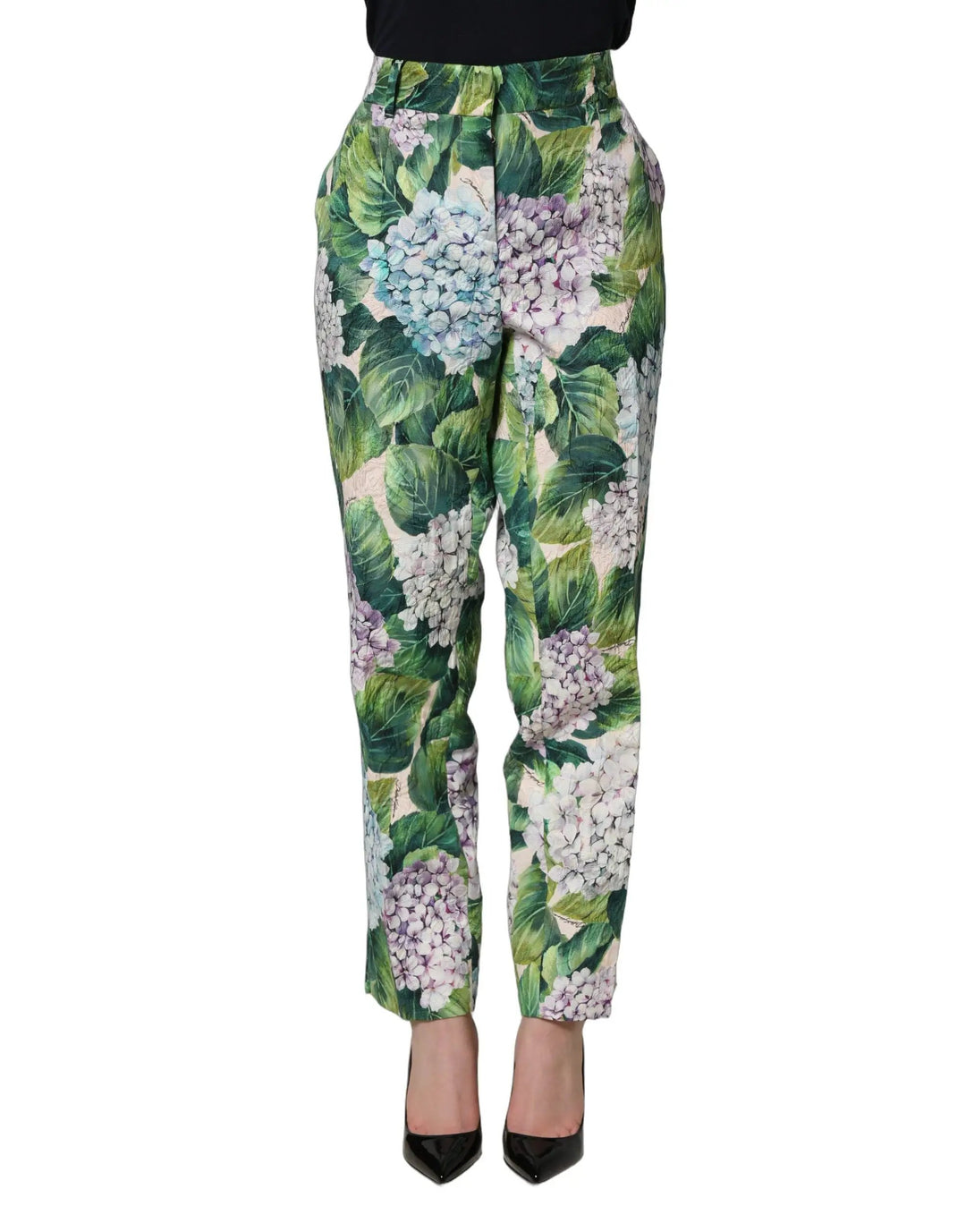 Dolce & Gabbana Sample Sale | Dolce & Gabbana Multicolor Floral Print Tapered Trouser Pants - | Designer outlet