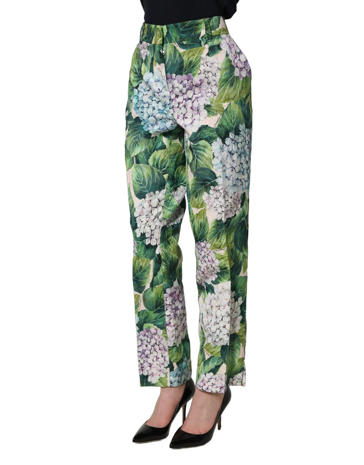 Dolce &amp; Gabbana Sample Sale | Dolce &amp; Gabbana Multicolor Floral Print Tapered Trouser Pants - | Designer outlet