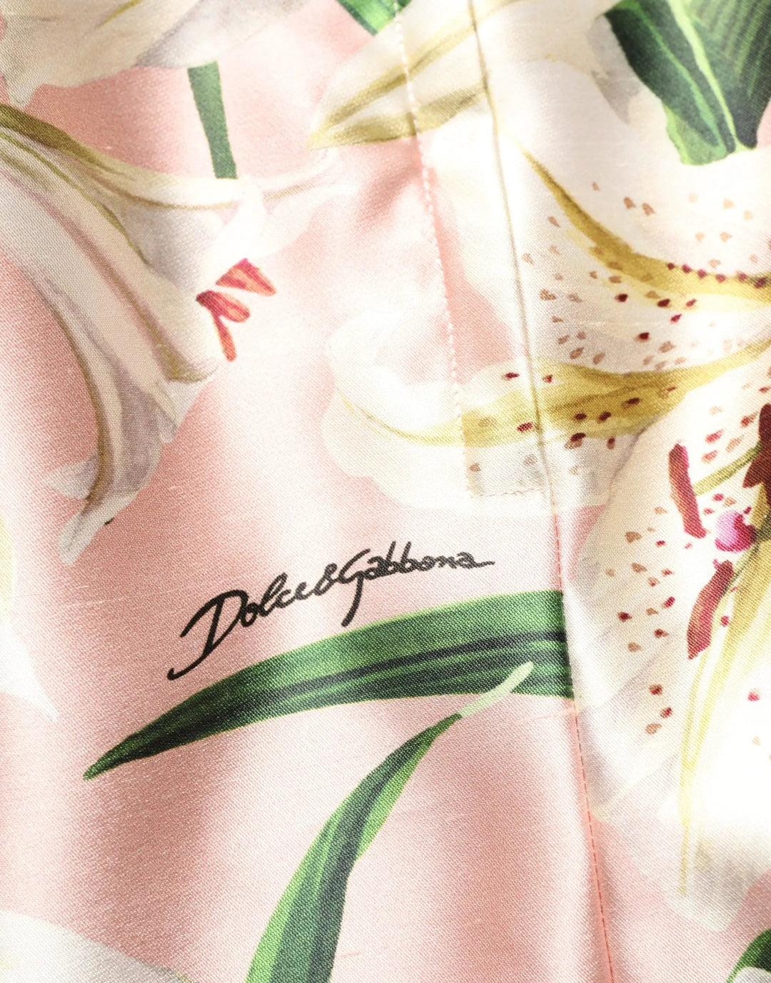 Dolce & Gabbana Sample Sale | Dolce & Gabbana Pink Lilium High Waist Knee Length Skirt - | Designer outlet