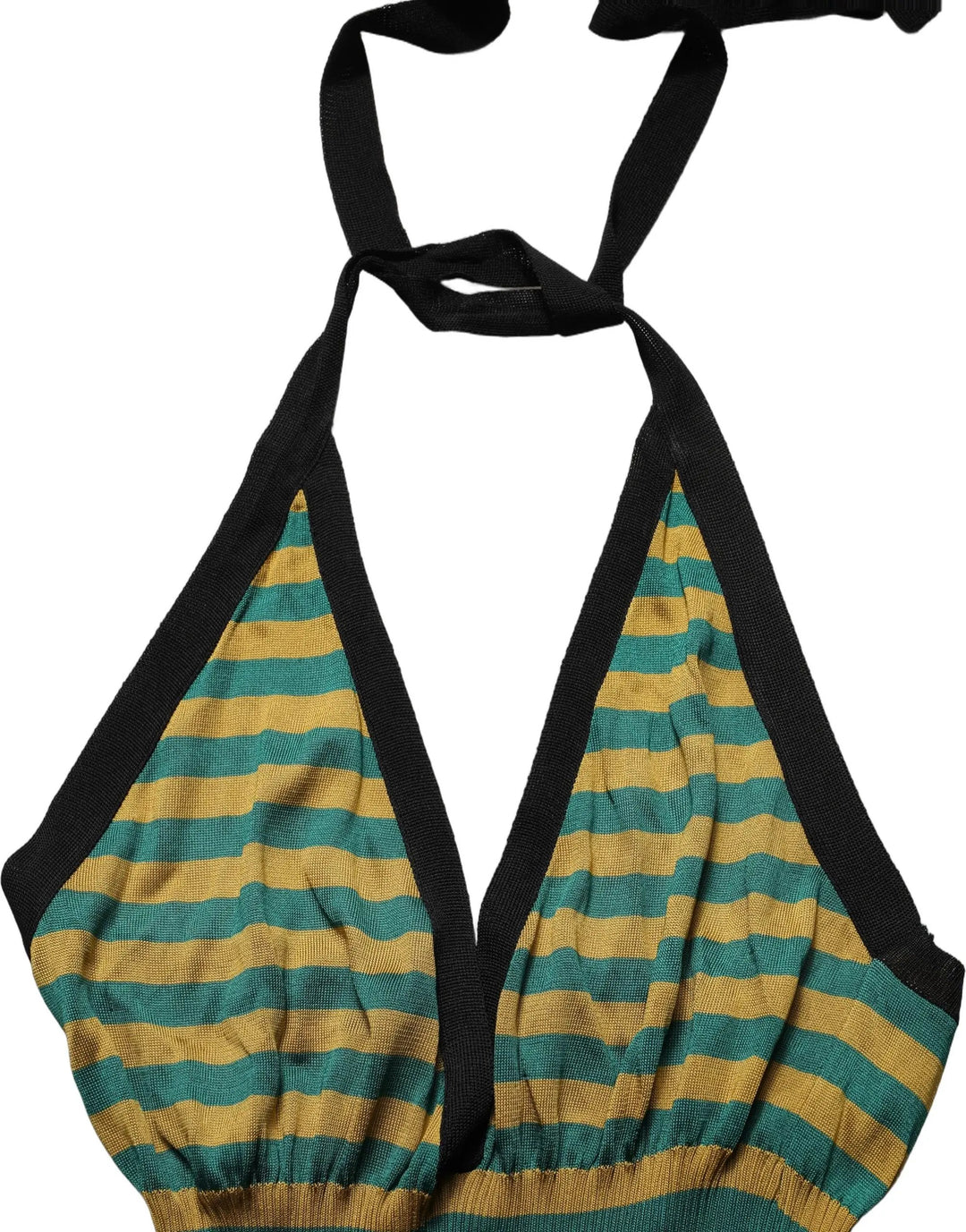 Dolce &amp; Gabbana Sample Sale | Dolce &amp; Gabbana Multicolor Stripes Wool Knit Halter Tank Top - | Designer outlet