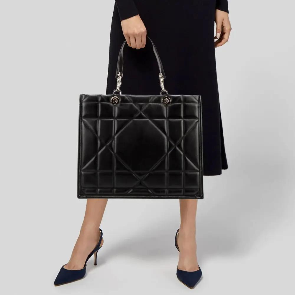 Dior Sample Sale | Dior Black Leather Tote Bag - | Designer outlet