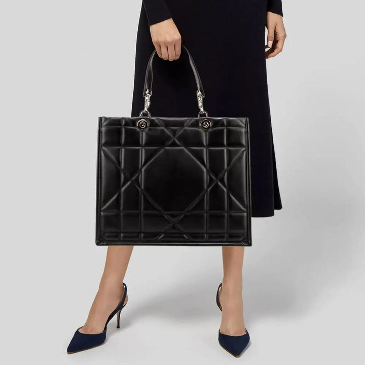 Dior Sample Sale | Dior Black Leather Tote Bag - | Designer outlet