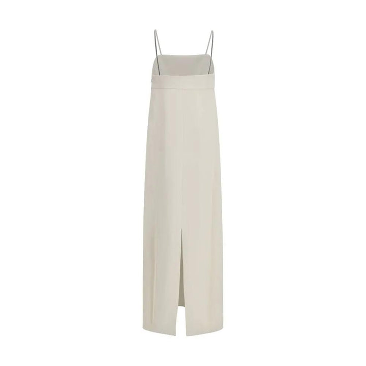 Brunello Cucinelli White Acetate Casual Dress