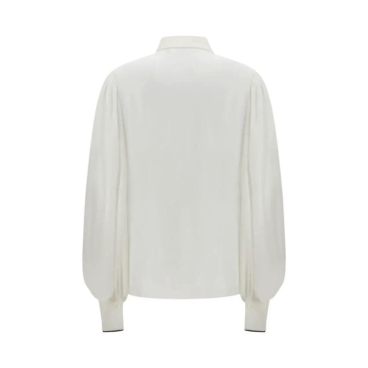 Brunello Cucinelli Sample Sale | Brunello Cucinelli White Silk Blouse - | Designer outlet