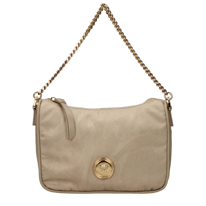 Versace Beige Fabric Handbag