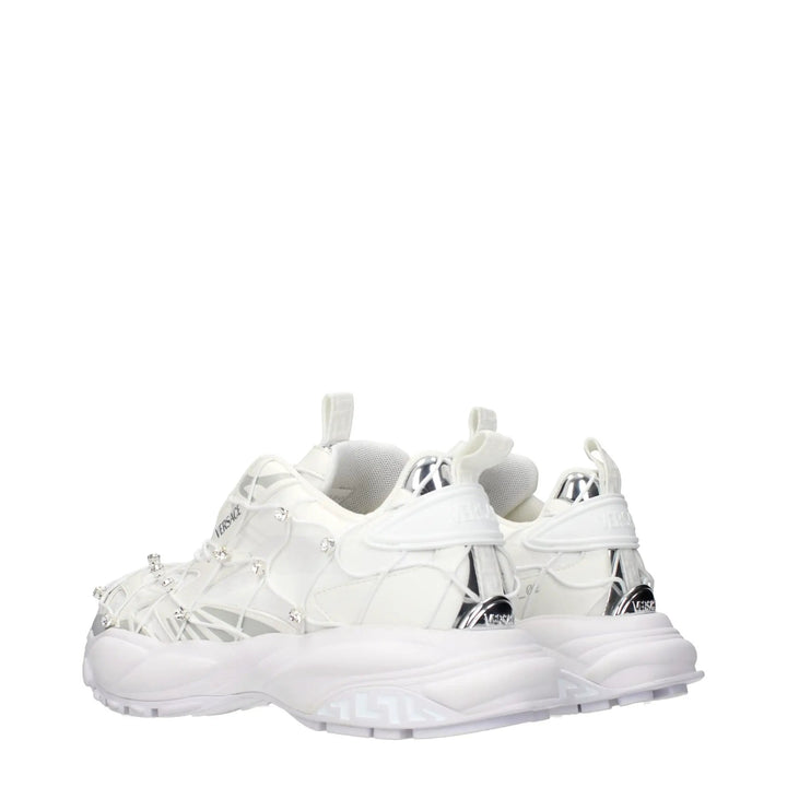 Versace White Fabric Sneakers