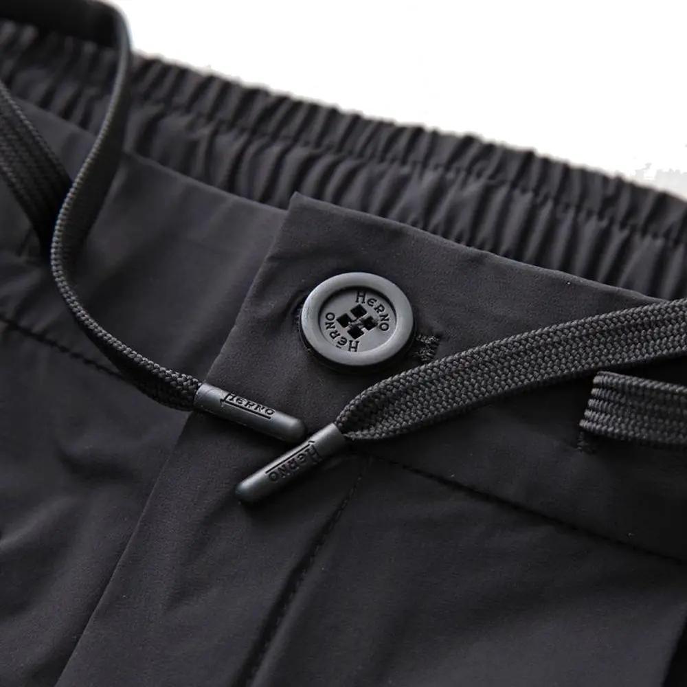 Herno Black Elastane Athletic Pants