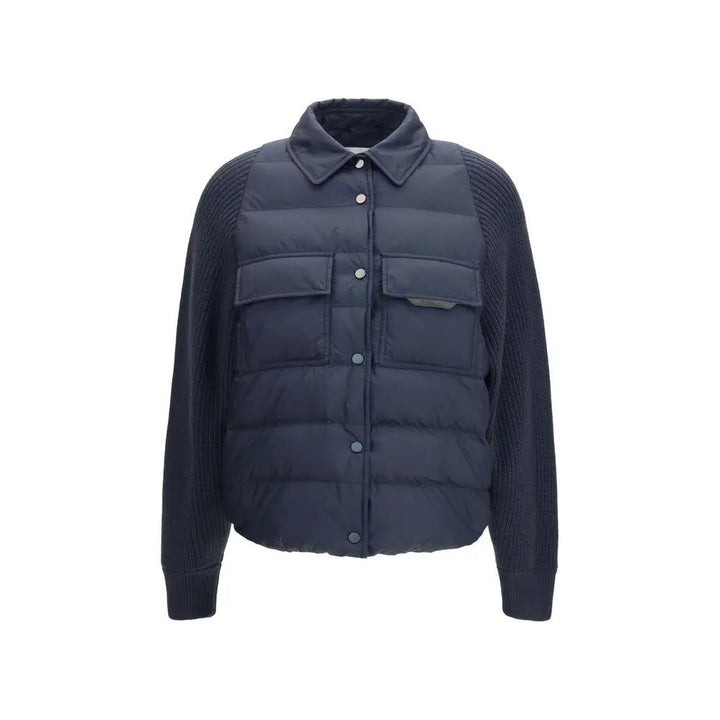 Brunello Cucinelli Blue Polyester Jacket