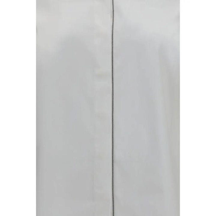 Brunello Cucinelli White Cotton Dress Shirt
