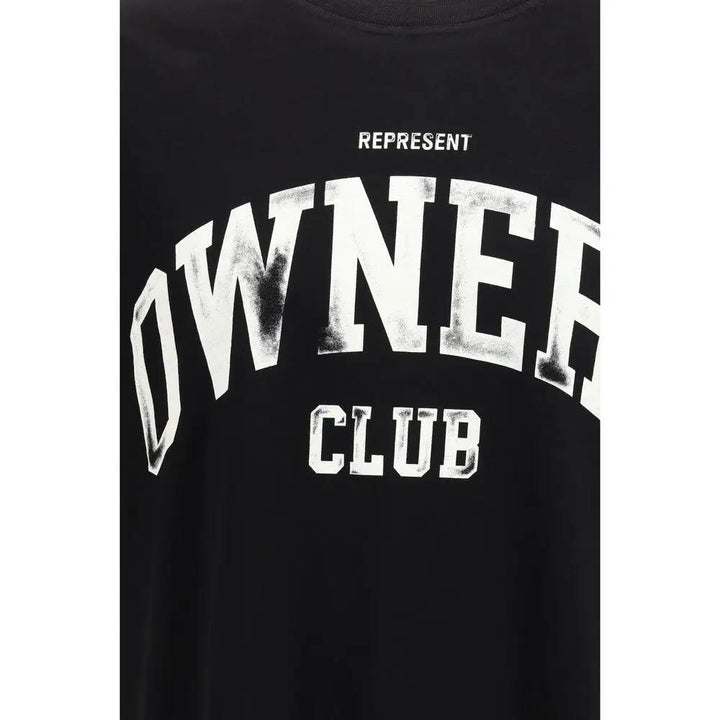 Represent Black Cotton T-Shirt