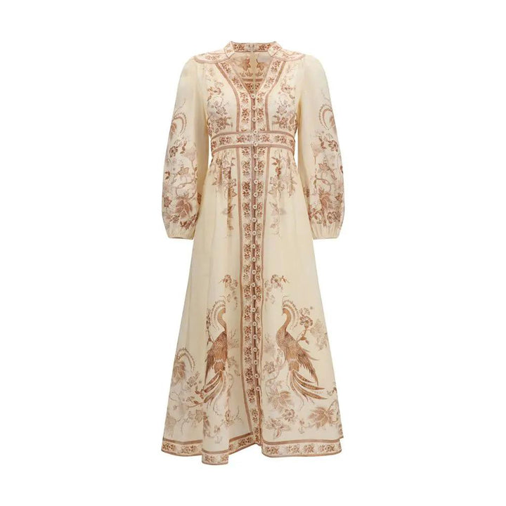 Zimmermann Beige Linen Casual Dress