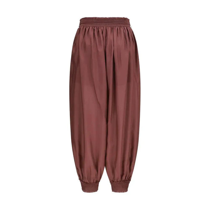 Zimmermann Bordeaux Silk Casual Pants