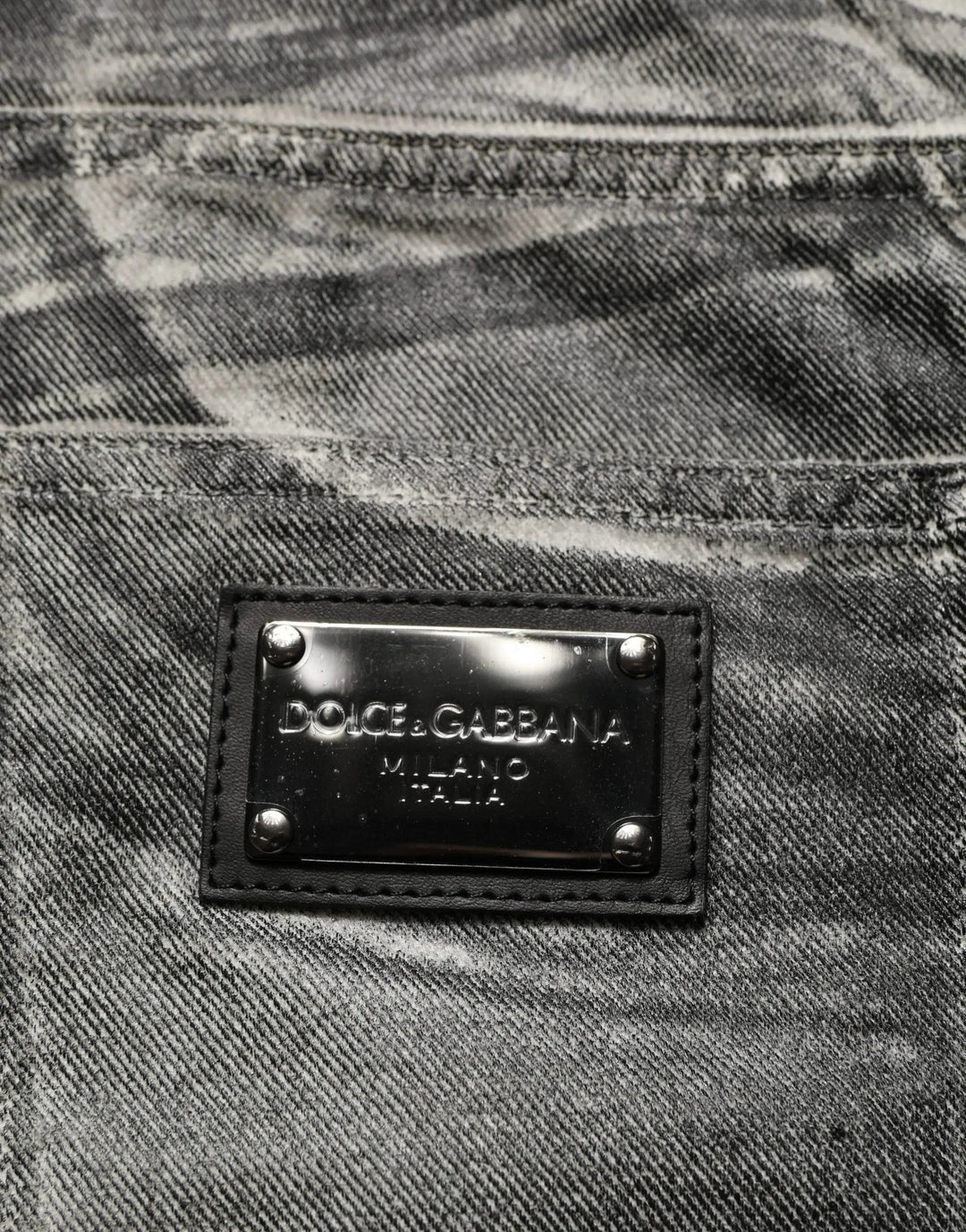 Dolce &amp; Gabbana Grey Washed Mid Waist Straight Denim Jeans
