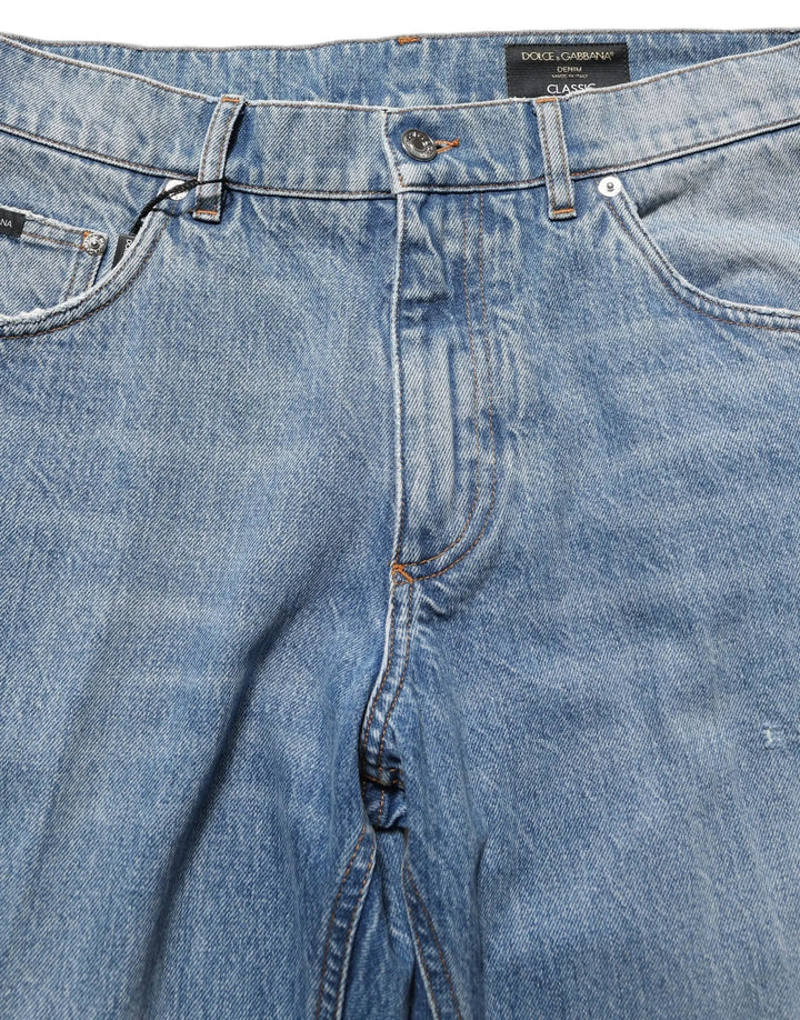 Dolce &amp; Gabbana Light Blue Washed MidWaist Classic Denim Jeans