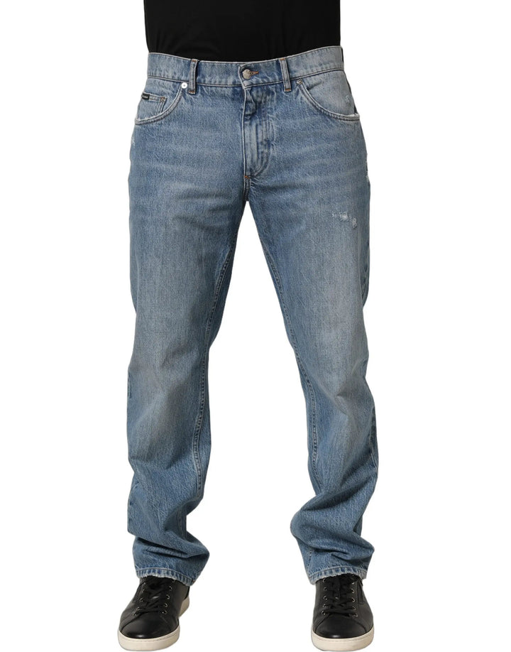 Dolce &amp; Gabbana Light Blue Washed MidWaist Classic Denim Jeans