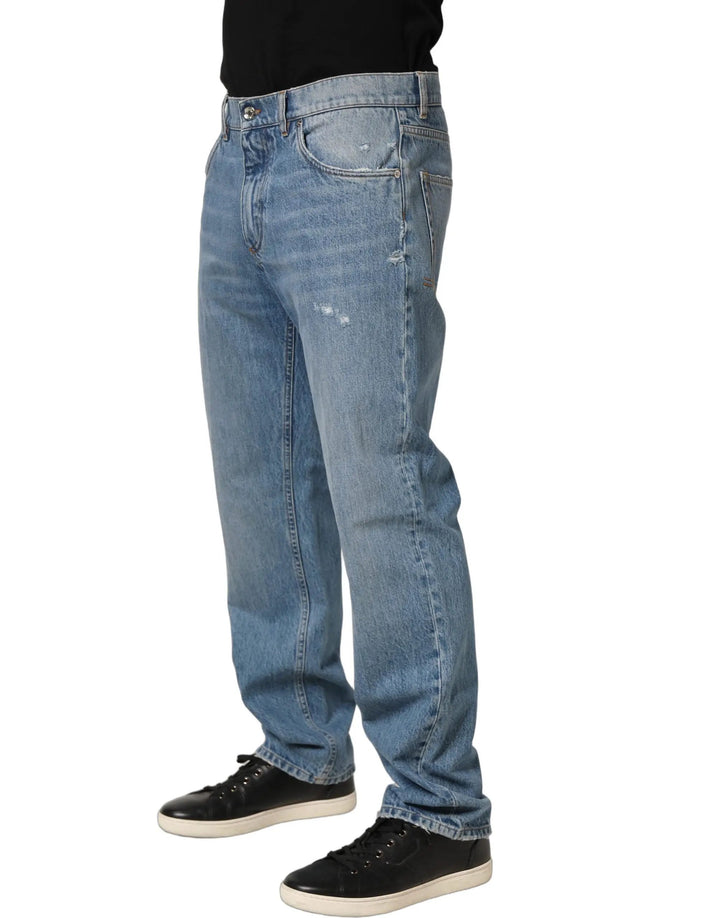 Dolce &amp; Gabbana Light Blue Washed MidWaist Classic Denim Jeans