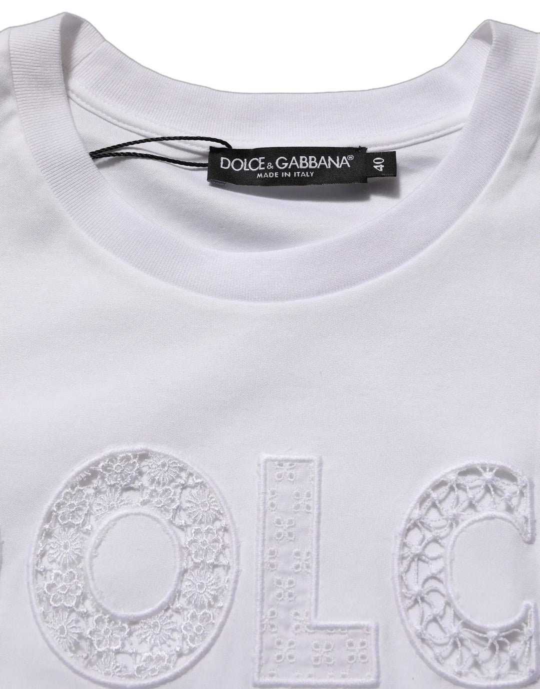 Dolce &amp; Gabbana White Logo Round Neck Sleeveless T-shirt