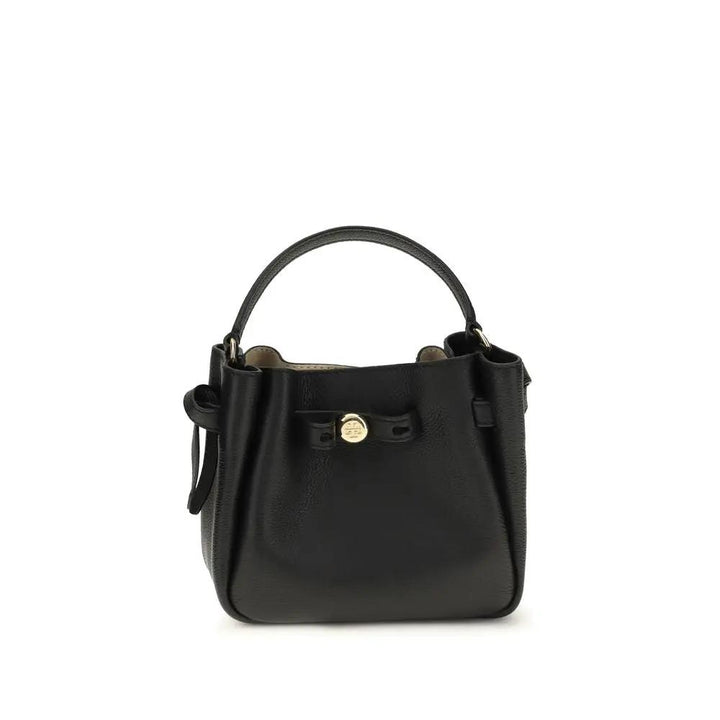 Tory Burch Black Calf Leather Bos Taurus Backet Bag