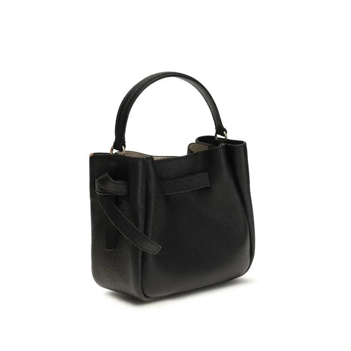 Tory Burch Black Calf Leather Bos Taurus Backet Bag