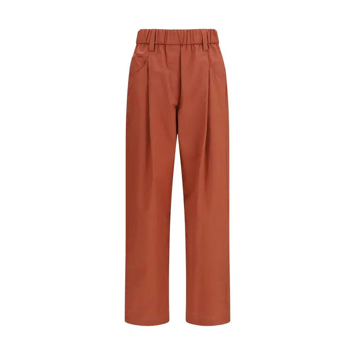 Brunello Cucinelli Orange Cotton Casual Pants